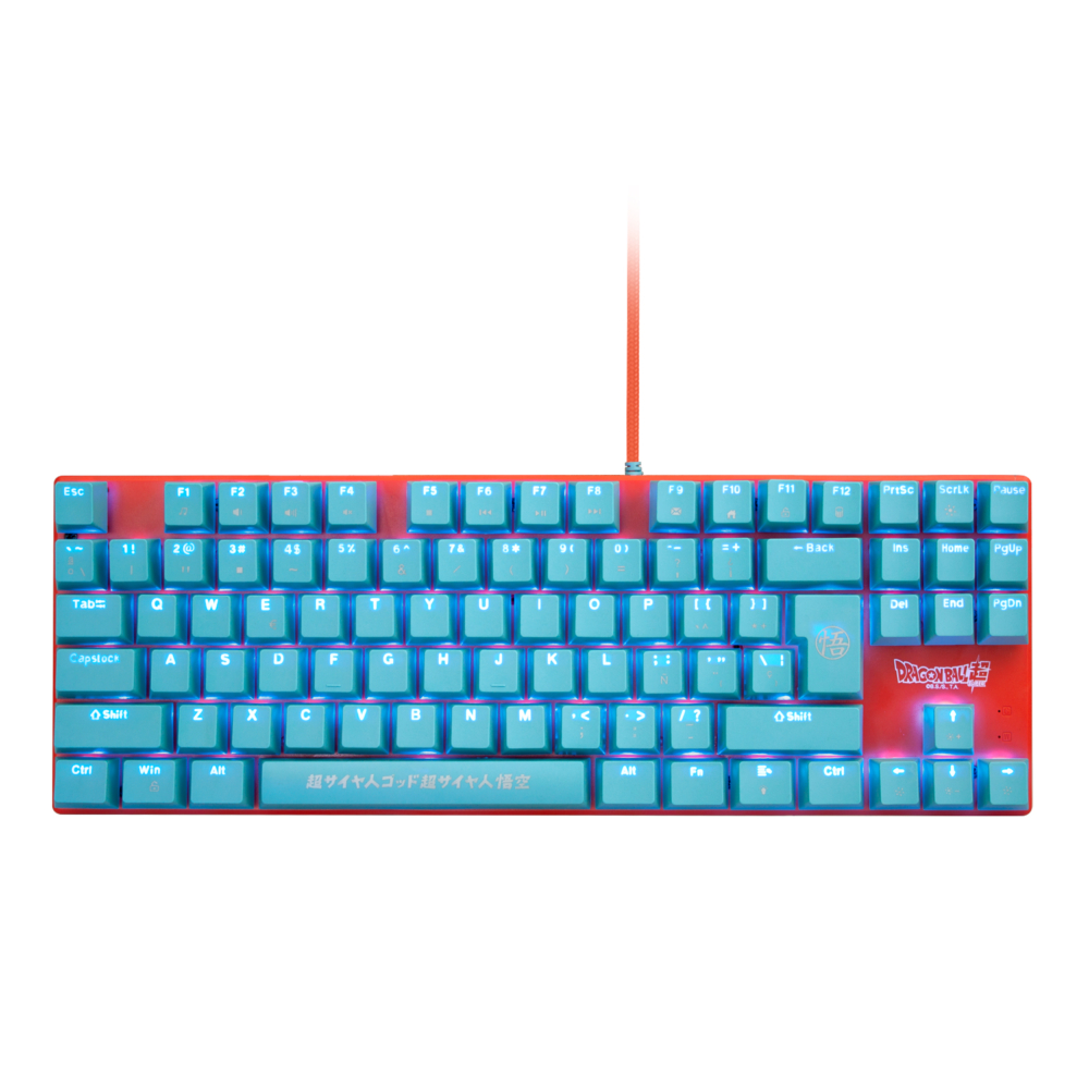 FR-TEC Teclado Mecanico Gaming Tkl Dragon Ball Super - 87 Teclas - Retroiluminacion Ajustable - Anti