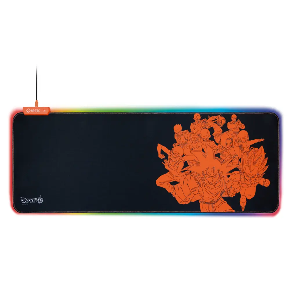 FR-TEC Mousepad Goku XL - Licencia Oficial Dragon Ball Super - Luz RGB en Bordes - Diseo Antidesliz