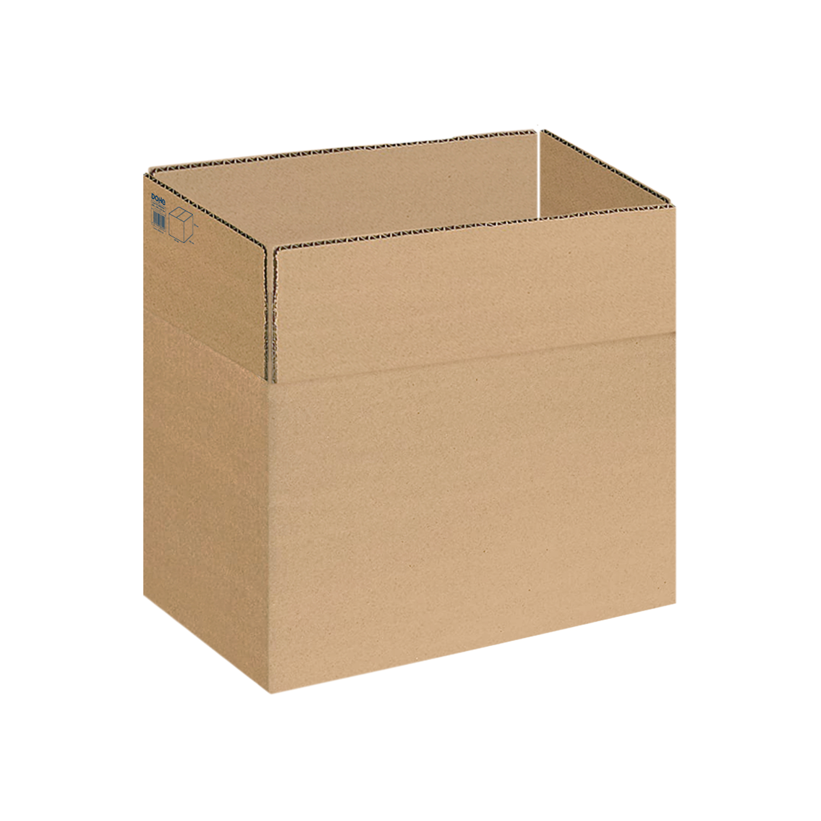 Dohe Caja de Embalaje de 4 Solapas - 3mm de Canal - Fabricadas en Carton Marron - Resistente y Durad