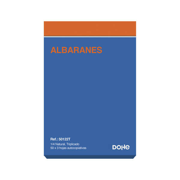 Dohe Talonarios Preimpresos a Dos Tintas en Papel Autocopiativo - 150 Hojas - Cuarto Natural - Tripl