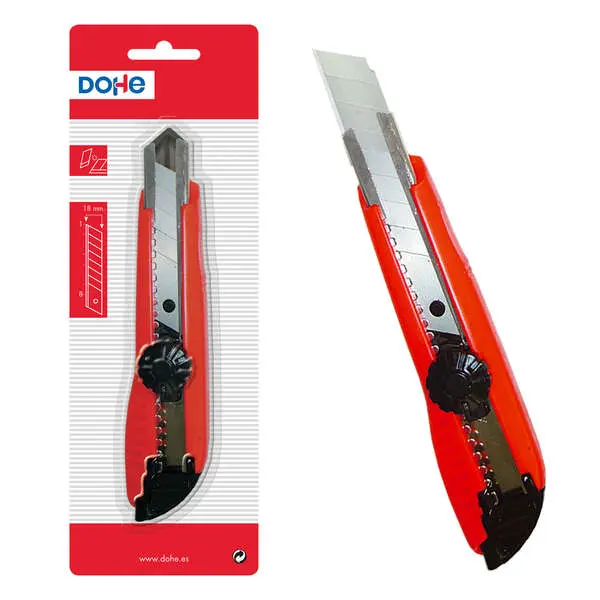 Dohe Cutter de Plastico Resistente - Cuchillas Tronzables de Acero - Sistema de Bloqueo de Alta Segu