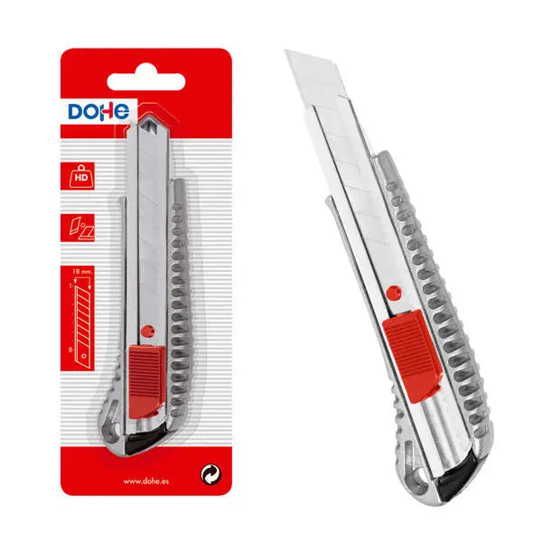 Dohe Cutter de Acero Inoxidable - Cuchillas Tronzables de Acero - Sistema de Bloqueo de Cuchilla - B