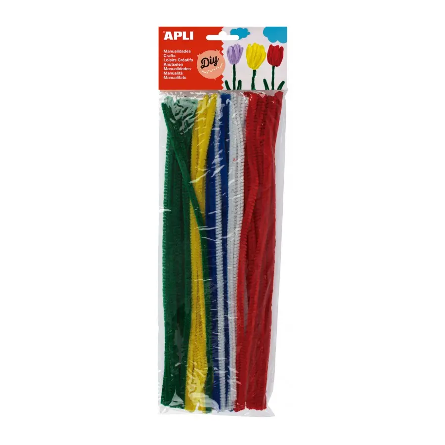 Apli Pack de 50 Limpiapipas � 6 mm x 300 mm - Colores Surtidos