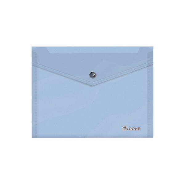 Dohe Carpeta A5 Apaisada con Cierre Broche Automatico - Fabricada en Polipropileno de 150 Micras - A