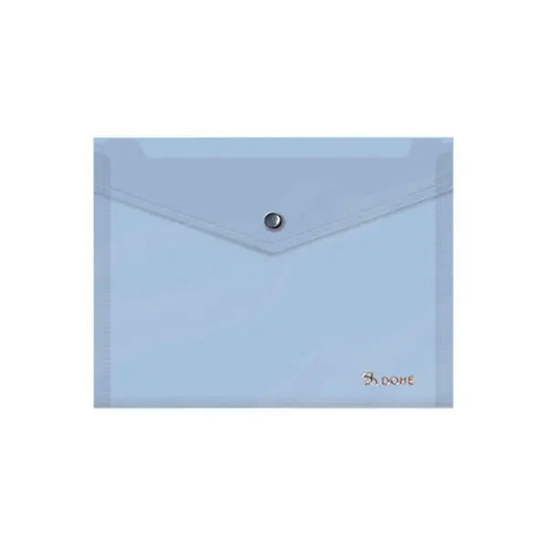 Dohe Carpeta A5 Apaisada con Cierre Broche Automatico - Fabricada en Polipropileno de 150 Micras - A