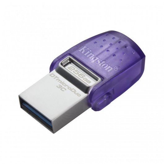 Kingston DataTraveler microDuo 3C Memoria USB-A + USB-C 256GB 3.2 Gen 1 - Velocidad de Lectura 200 M