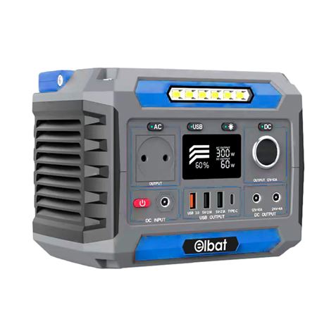 Elbat Generador de Energia Portatil - 300W - Bateria de Litio 78.000Mah - Display LED - Carga Solar 
