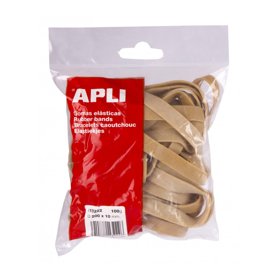 Apli Gomas Elasticas � 200 x 10 mm - Alta Calidad - Bolsa con 100g