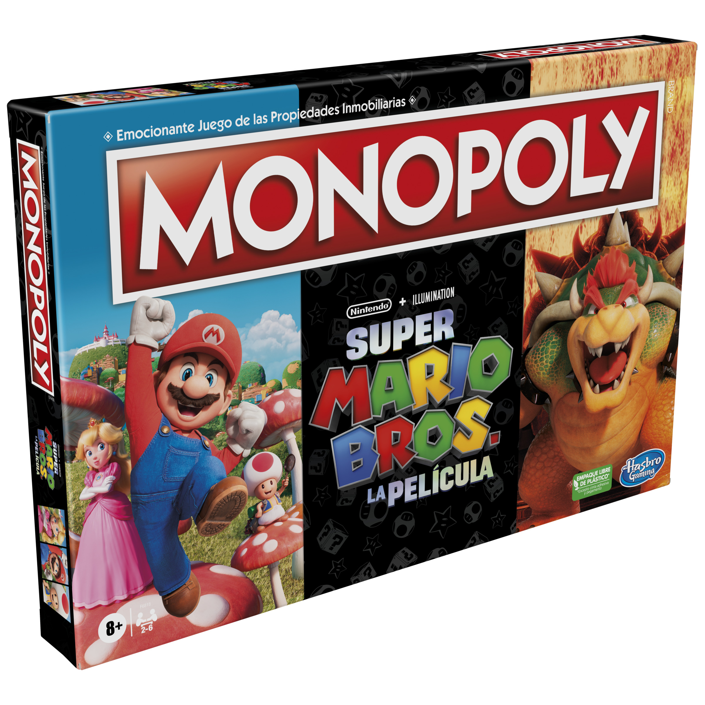 Monopoly Super Mario Bros La Pelicula Juego de Tablero - Tematica Compra/Venta/Videojuegos - De 2 a 