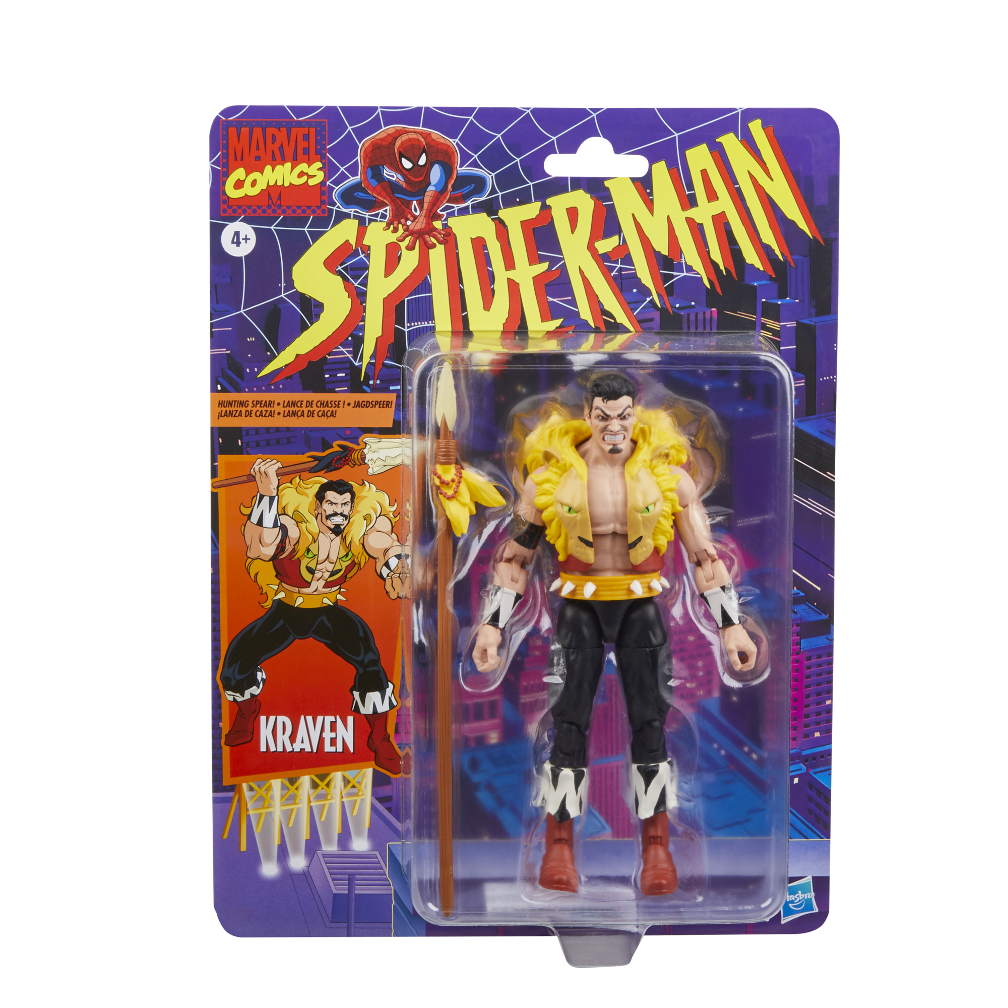 Hasbro Marvel Legends Retro Spider-Man Kraven El Cazador - Figura de Coleccion - Altura 15cm aprox. 