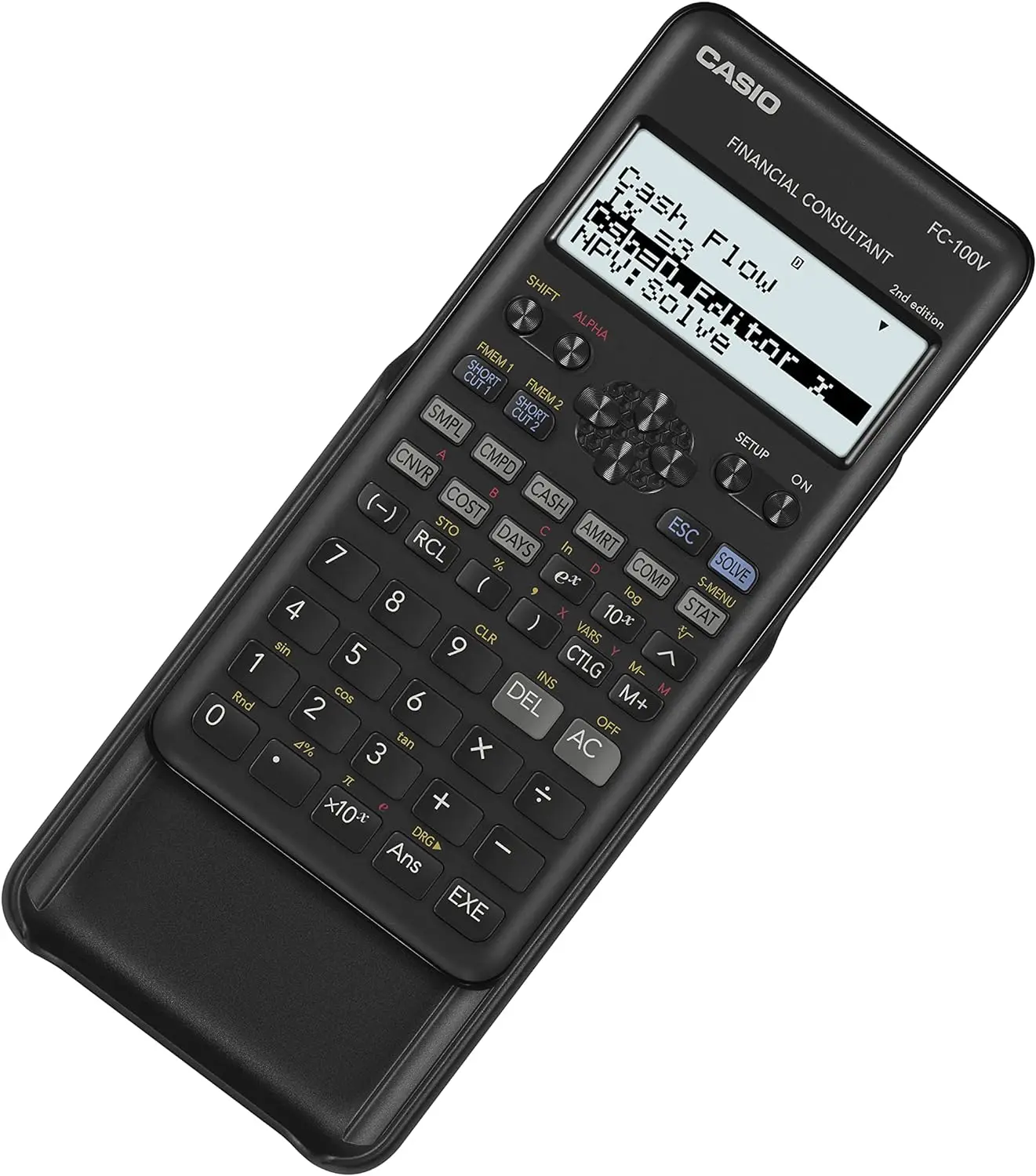 Casio FC-100V-2 Calculadora Financiera - Pantalla de 4 Lineas - Visualizacion de Varios Parametros a