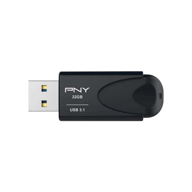 PNY Attache 4 Memoria USB 3.1 32GB - Enganche para Llavero - Color Negro (Pendrive)