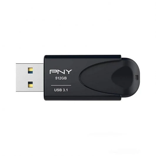 PNY Attache 4 Memoria USB 3.1 512GB - Enganche para Llavero - Color Negro (Pendrive)