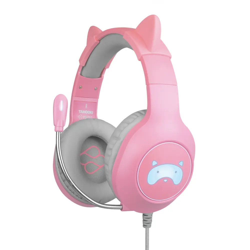 FR-TEC Auriculares Gaming Tanooki - Auriculares Gaming con Luz LED - Sonido Estereo Hd en Altavoces 