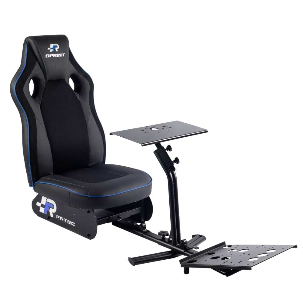 FR-TEC Asiento Simulador de Carreras Racing Seat Sprint - Respaldo de 80cm - Acabado Deportivo - Bas