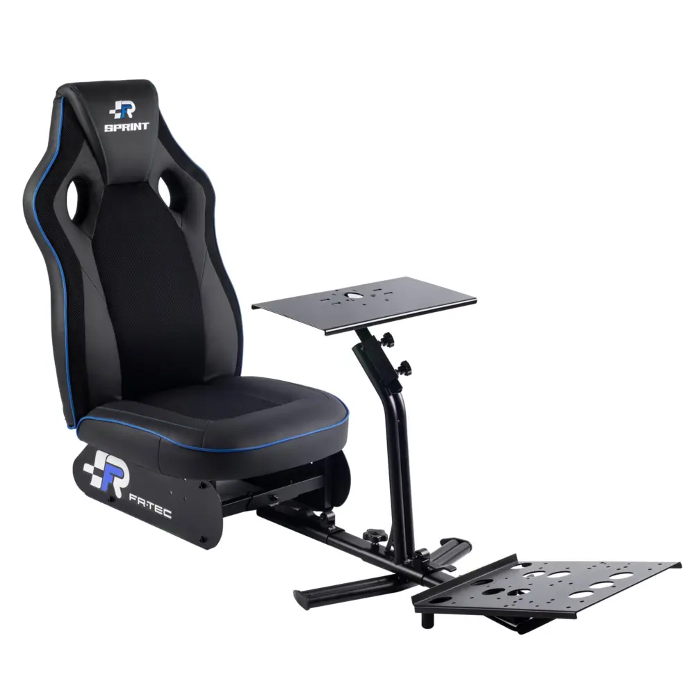 FR-TEC Asiento Simulador de Carreras Racing Seat Sprint - Respaldo de 80cm - Acabado Deportivo - Bas