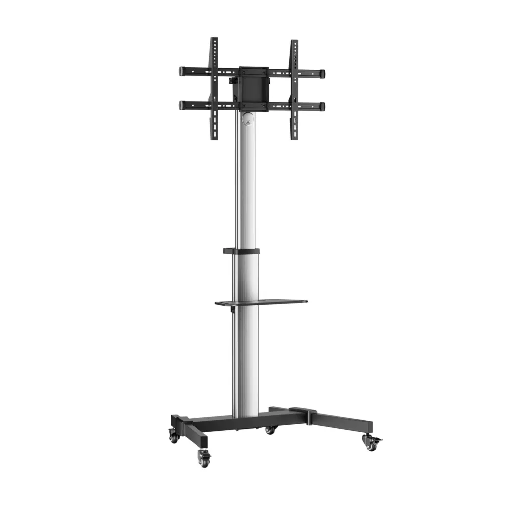 Aisens Soporte de Suelo con Rueda - Bandeja para DVD para Monitor/TV 50Kg de 37-86