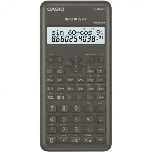 Casio Calculadora Cientifica FX-82MS 2 Ed.- Pantalla LCD de 2 Lineas - 240 Funciones Integradas - 8