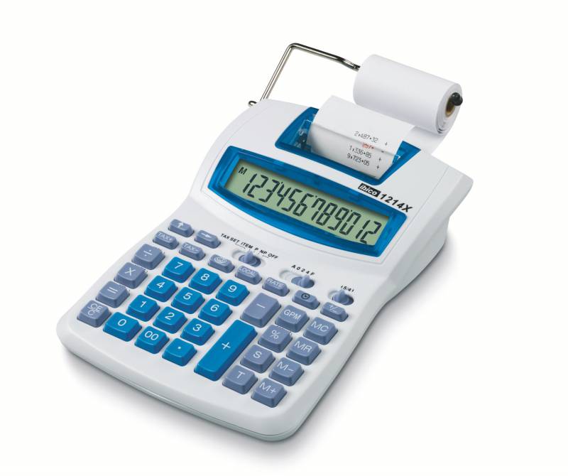 Ibico Calculadora Semi-Profesional 1214xNumeros Inteligentes - Inclinado, 12 Digitos Display Lcd - I