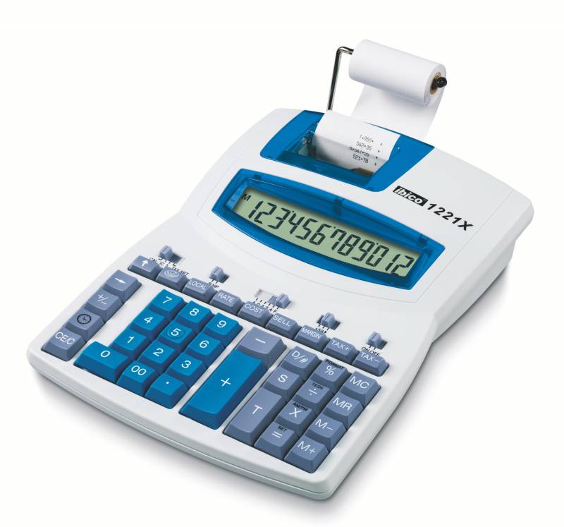 Ibico Calculadora Semi-Profesional 1221xNumeros Inteligentes - Inclinado, 12 Digitos Display Lcd - I