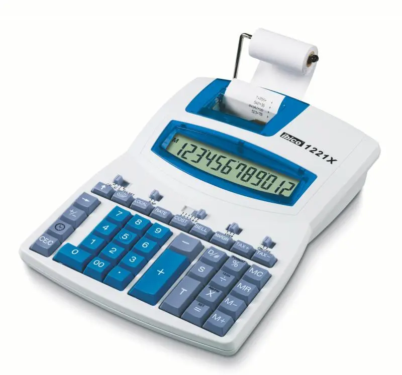 Ibico Calculadora Semi-Profesional 1221xNumeros Inteligentes - Inclinado, 12 Digitos Display Lcd - I