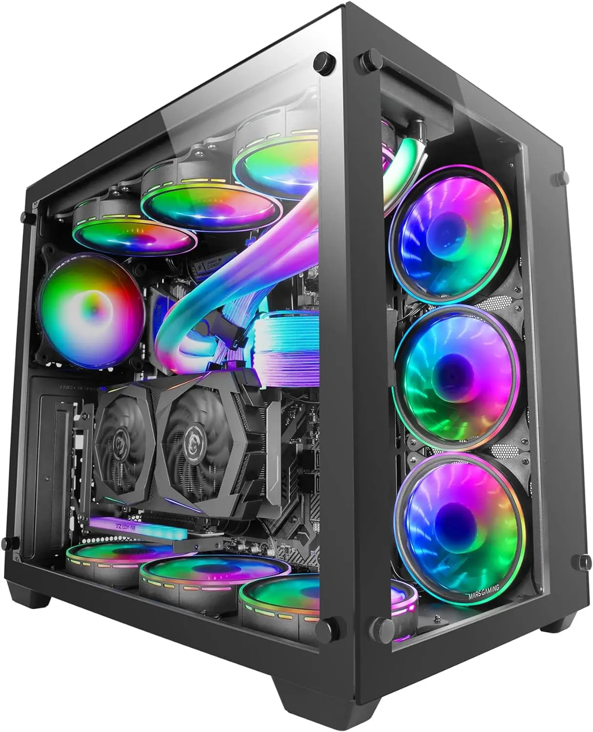 Mars Gaming MCV3 E-ATX Caja PC Tama�o XXL - Doble Ventana Cristal Templado - Capacidad Ampliada XXL 