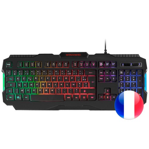 Mars Gaming MRK0 Teclado Gaming RGB Rainbow 9 Colores 15 Teclas de Funcion - 560x199x32mm - Retroilu