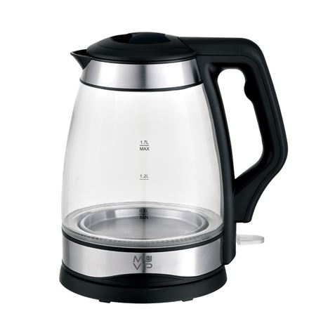 Muvip Hervidor de Agua Cristal Inox 1.7 Litros 2200W - Indicador de Nivel de Agua - Base Giratoria 3