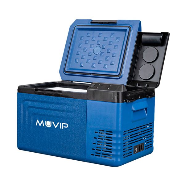 Muvip Nevera Compresor Portatil Blue 19 Litros - Temperatura entre -20/+20 - Asas de transporte - 