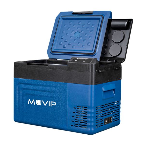Muvip Nevera Compresor Portatil Blue 24 Litros - Asas de transporte - Compresor silencioso - Color A