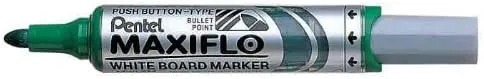 Pentel Maxiflo Rotulador para Pizarra Blanca - Regulacion del Flujo de Tinta - Punta Redonda - Ancho