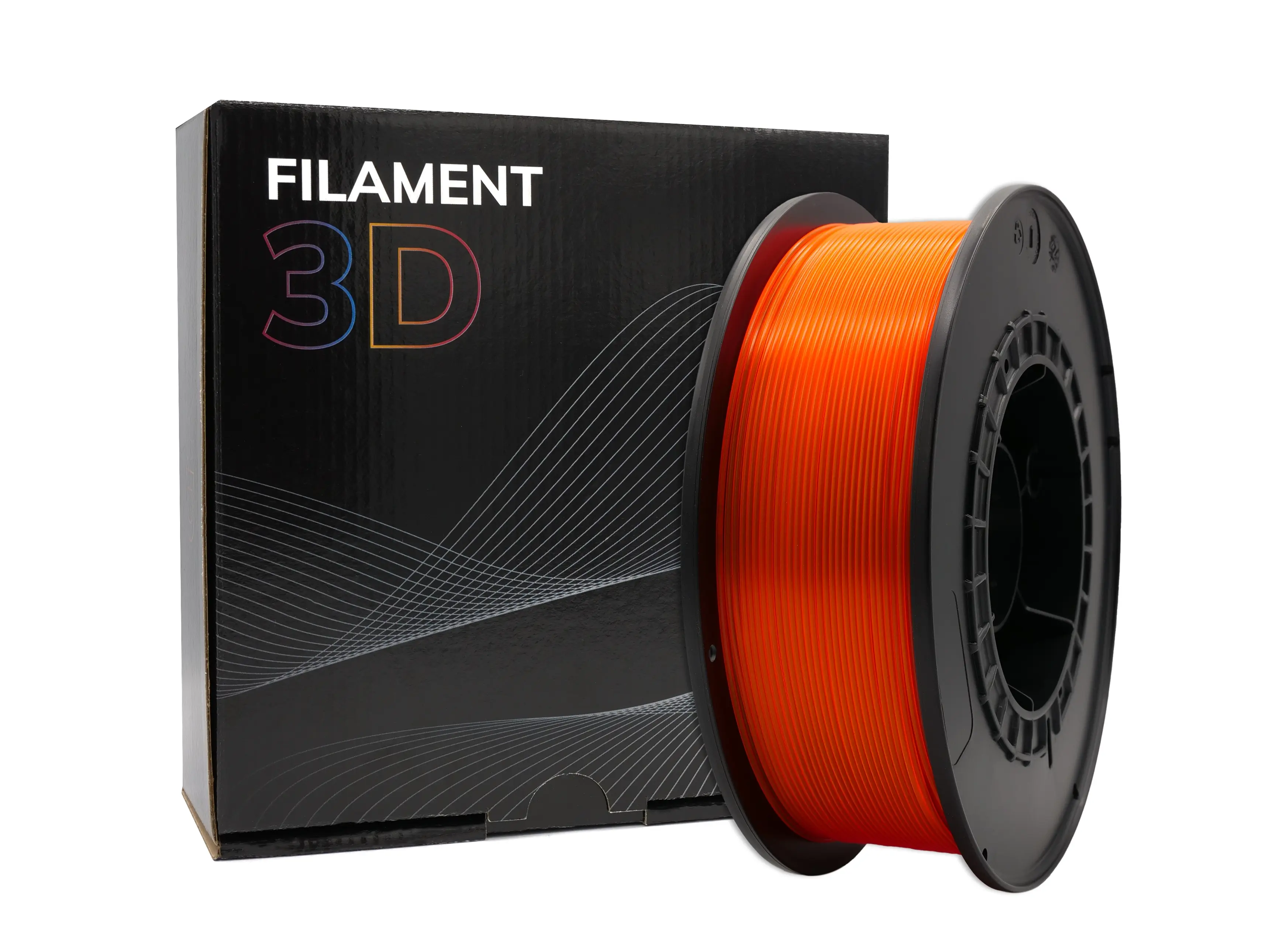 Filamento 3D PLA - Diametro 1.75mm - Bobina 1kg - Color Naranja Fluorescente