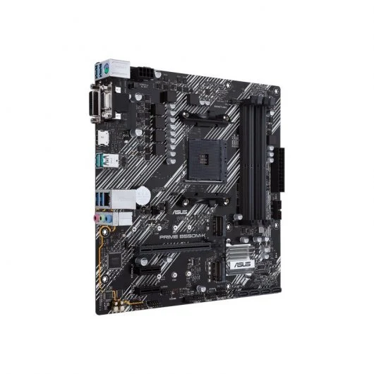 Asus Prime B550M-K Placa Base AMD Dual M.2, PCIe 4.0, 1 Gb Ethernet, HDMI, D-Sub, DVI, SATA 6 Gbps, 