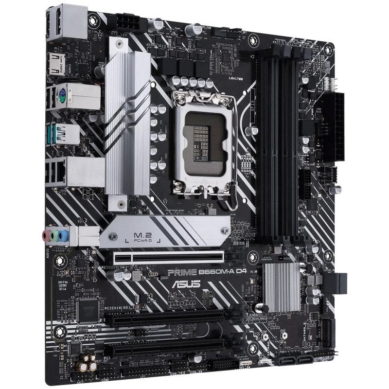 Asus Prime B660M-A D4-CSM Placa Base Intel 1700 4x DDR4 - HDMI, M.2, PCIe4.0, 4x Sata III, USB 3.2, 