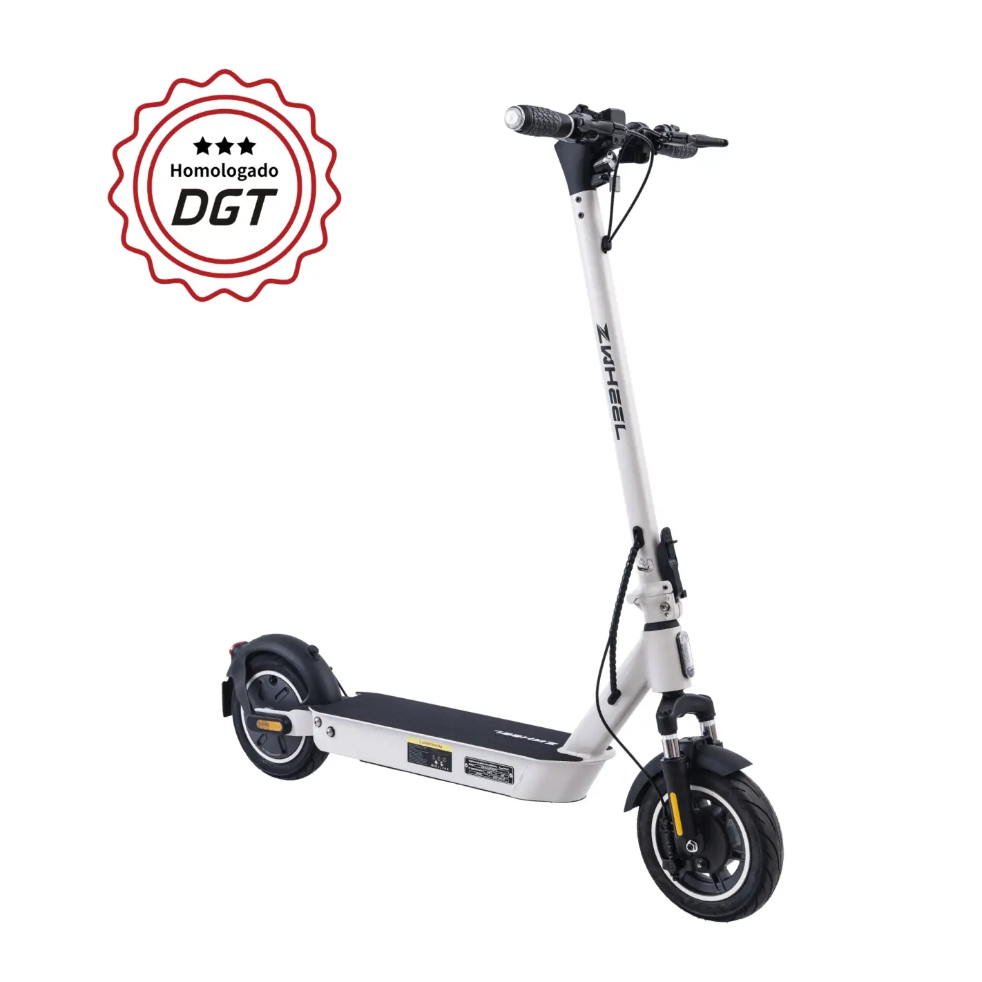 Zwheel ZFox Max Artic White Patinete Electrico Motor 400W - Homologado DGT - Velocidad hasta 25Km/h 