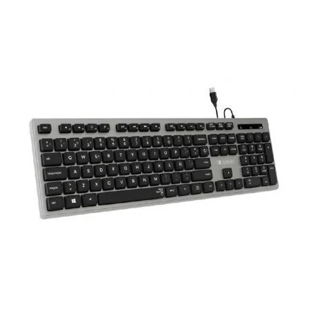 Subblim Teclado Ergon�mico Delgado - Teclas silenciosas y c�ncavas - Conexi�n USB Plug and Play - Te