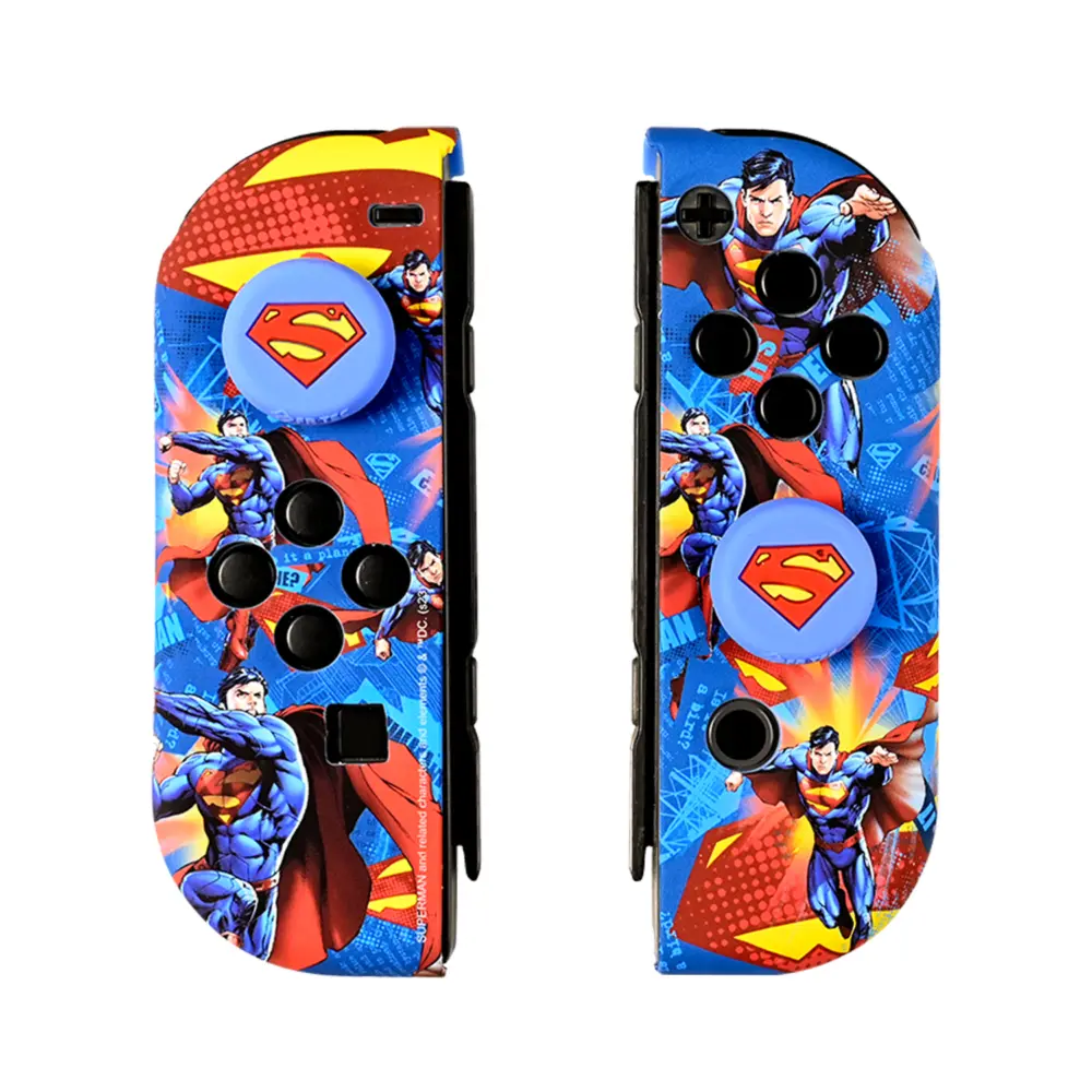 FR-TEC Carcasas Duras Protectoras para Joycons de Superman para Nintendo Switch - Grips con Relieve 