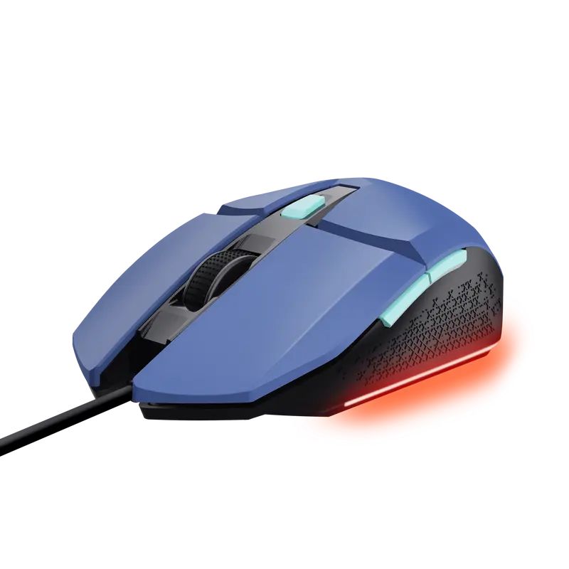 Trust Raton Gaming Iluminado Felox - Velocidad Ajustable hasta 6400 PPP - 3 Configuraciones LED Mult