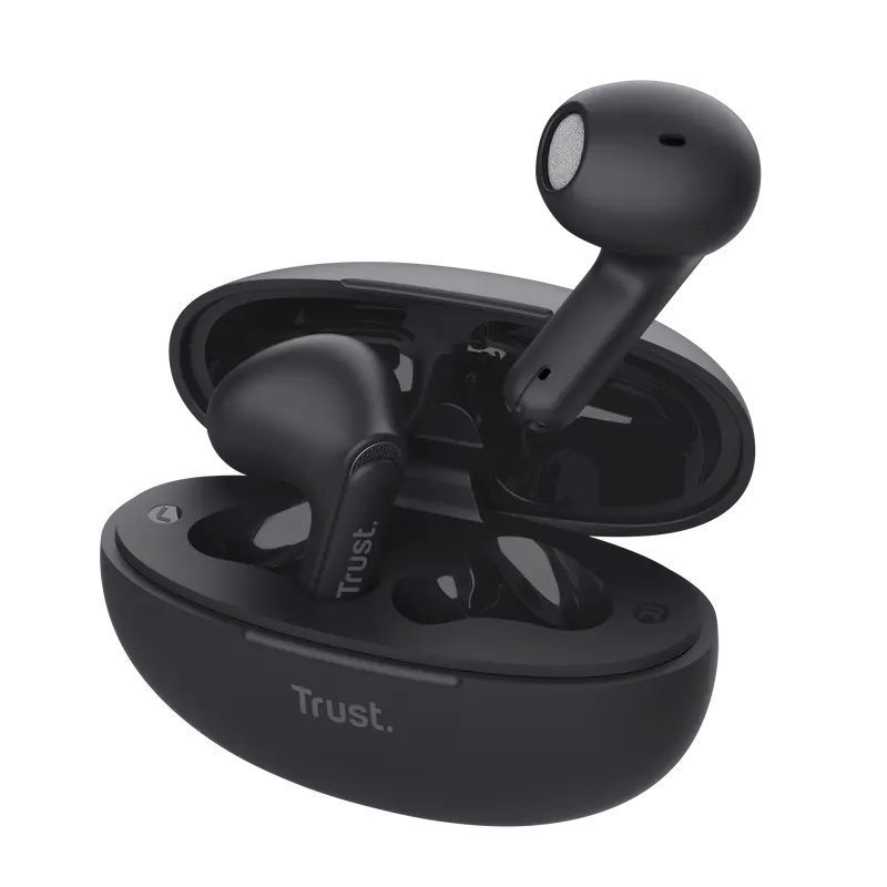 Trust Auriculares Inalambricos Yavi - Inalambricos, Bluetooth - ENC - Color Negro