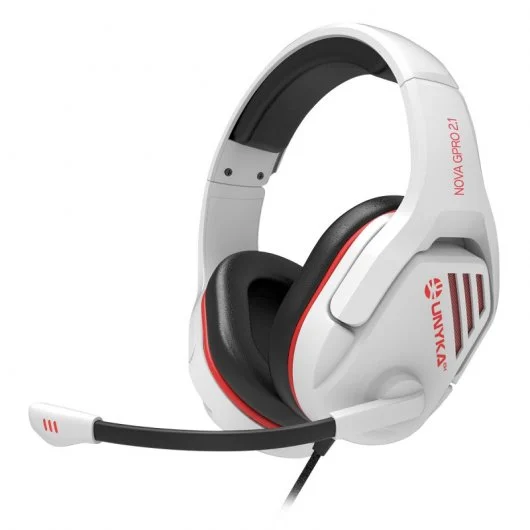 Unykach Gaming Nova Gpro White 2.1 Auriculares con Microfono Ajustable - Diadema Ajustable - Almohad