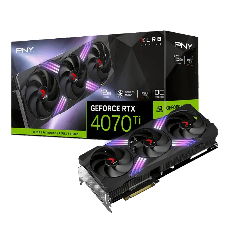 PNY GeForce RTX 4070 Ti SUPER 16GB XLR8 Gaming VERTO? Triple Ventilador DLSS 3 - Iluminacion Epic-X 