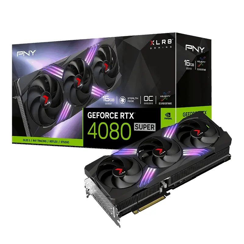 PNY GeForce RTX 4080 Super 16GB XLR8 Gaming VERTO? Triple Ventilador DLSS 3 - Iluminacion Epic-X - P
