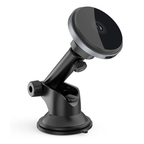 XO Cargador Inalambrico Magnetico - Carga QI hasta 15W - Deteccion de Objetos Metalicos - Color Negr