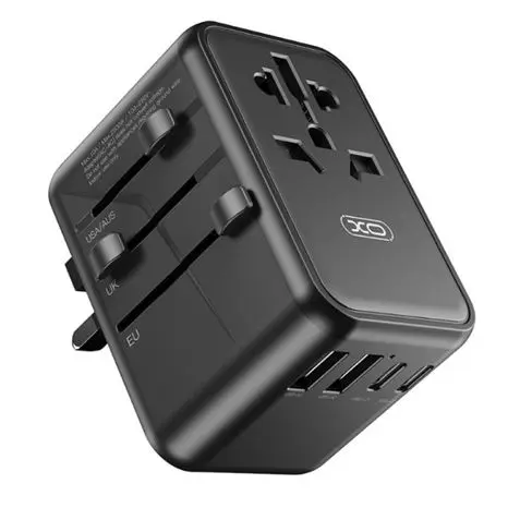 XO Adaptador de Viaje Universal - Conexiones para mas de 150 Paises - Salida de hasta 2500W - Puerto