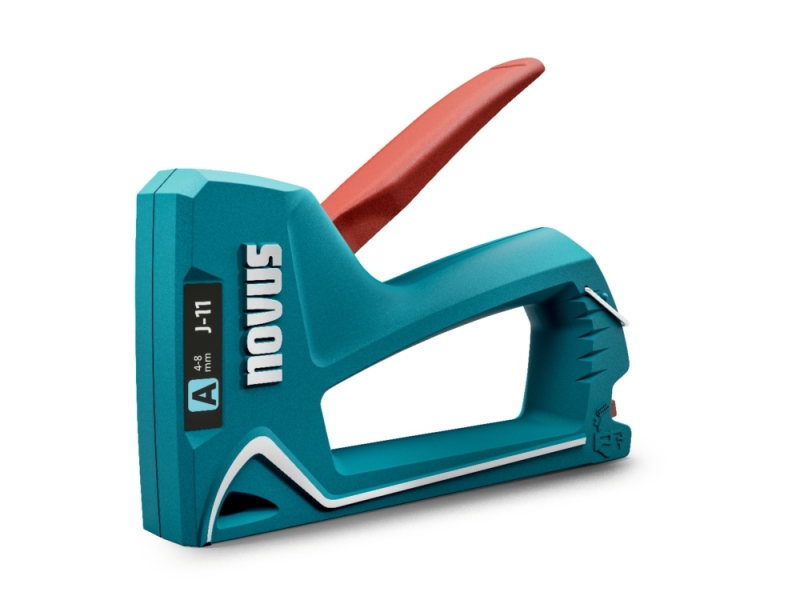 Novus J11 Clavadora/Grapadora - Para Grapas de 4 a 8mm - Carga Inferior con Desbloqueo de Seguridad 