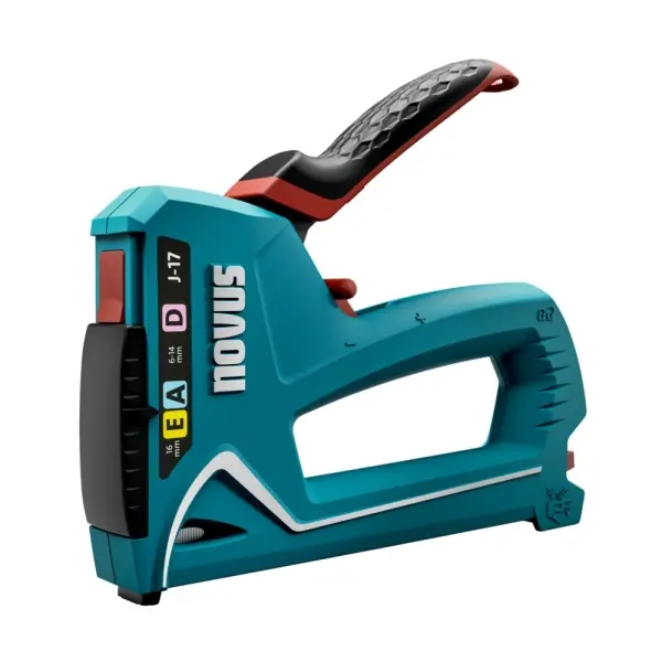 Novus J17 Clavadora/Grapadora - Para Grapas de 6 a 14mm y Clavos de hasta 16mm - Cambio de Grapa Med