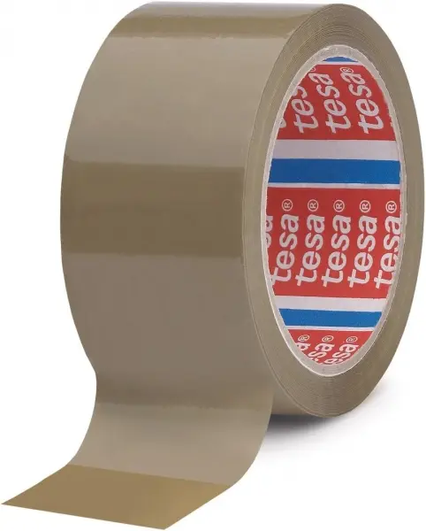 Tesa 4089 Precinto de Embalar 50mm x 66 Metros - Fabricado en Polipropileno - Adhesivo de Caucho Nat