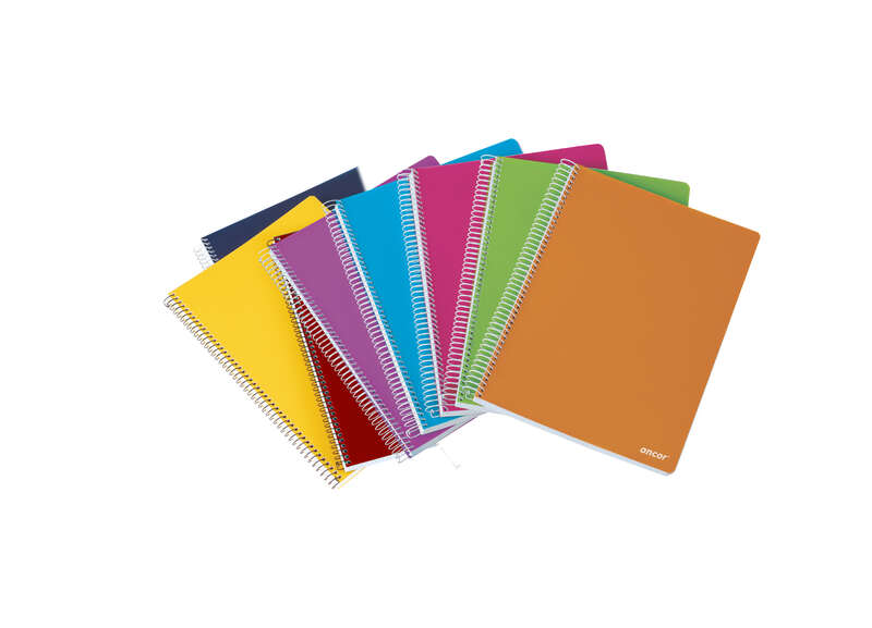 Ancor Classic Stripes Cuaderno Espiral Tama�o Folio Raya Horizontal - 80 Hojas 90gr - Tapa de Plasti