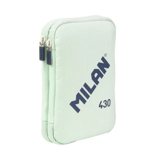 Milan Coleccion 430 Plumier de 2 Pisos con 2 Gomas de Borrar, Sacapuntas, Lapiz, Boligrafo P1 Touch 