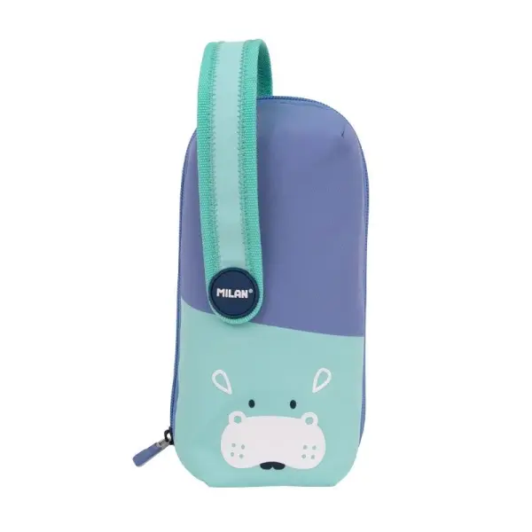 Milan Fun Animals Pack de 4 Estuches con Contenido de Serie - Contenido: Goma de Borrar, 2 Sacapunta